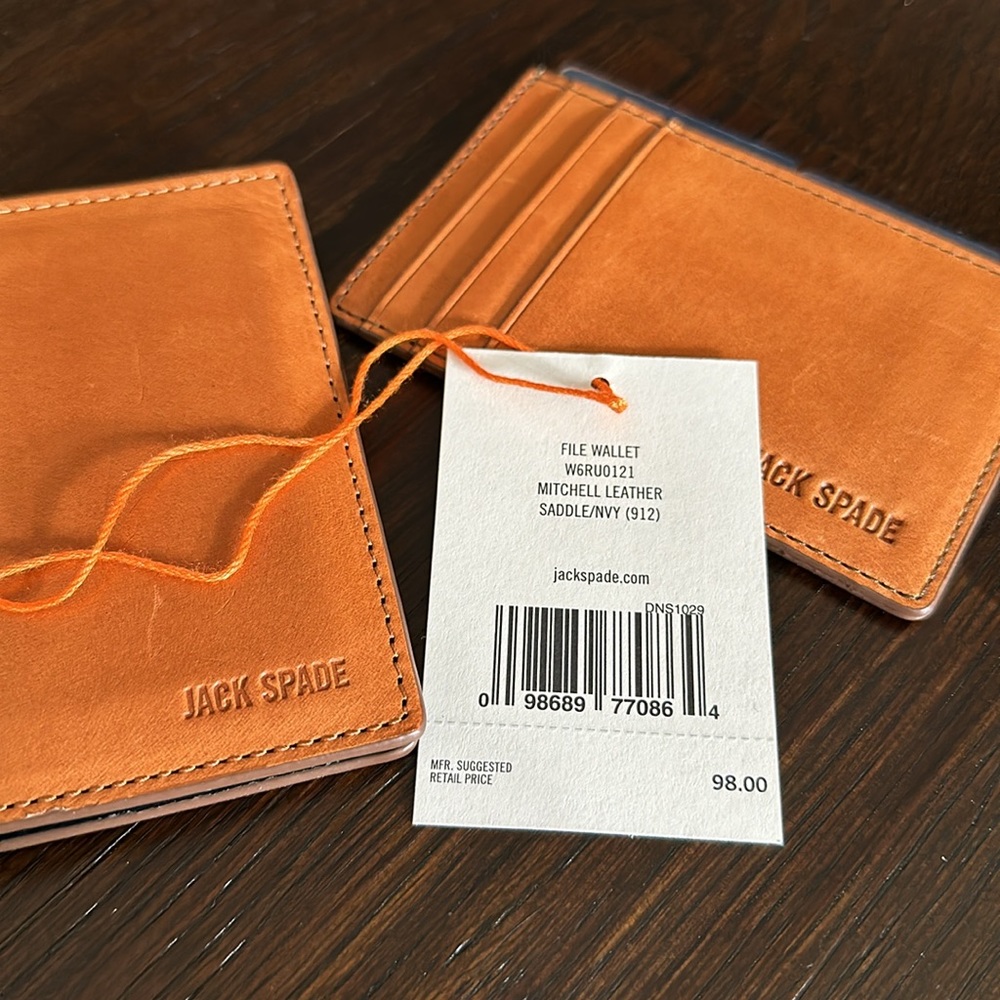 Jack Spade Mitchell leather wallets, set of 2